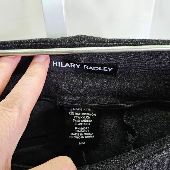 Hilary Radley Navy Blue and Charcoal Stretch Pull On Ponte Pants Bunde Medium - Picture 8 of 11